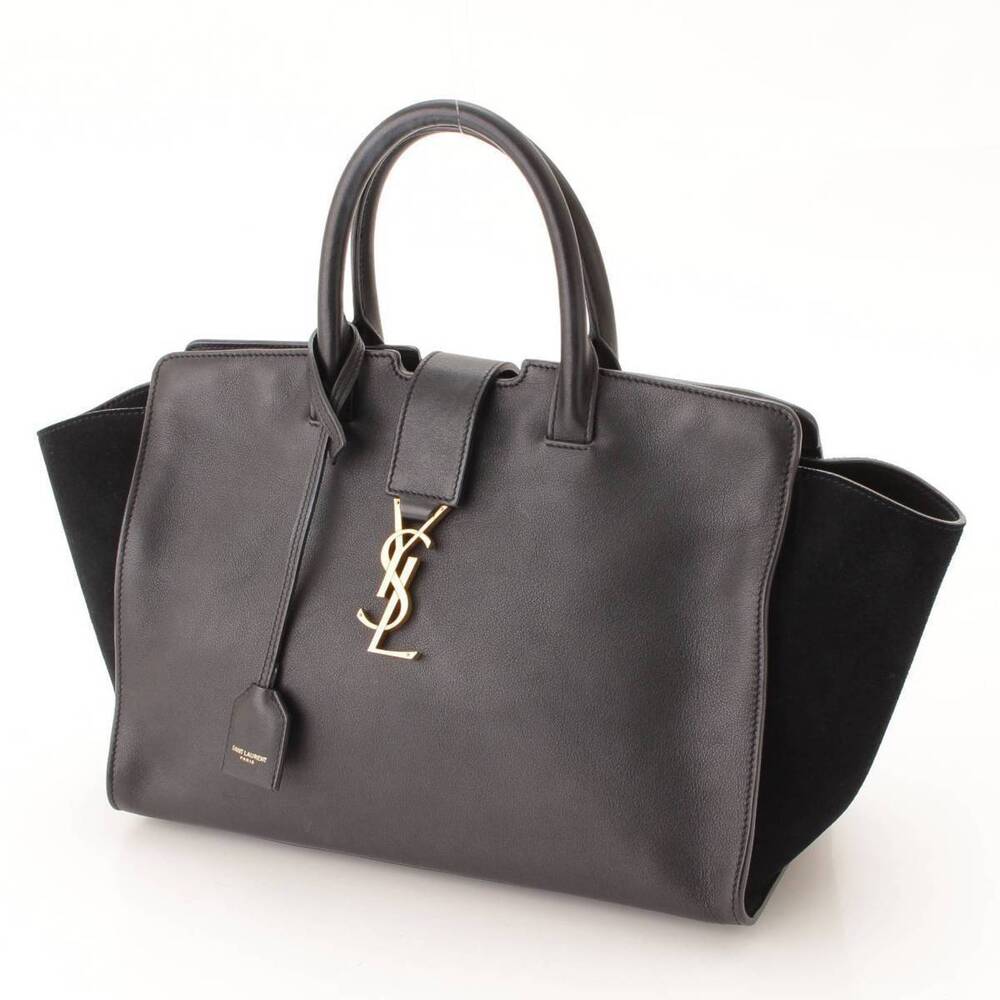 Saint Laurent Handbag Downtown Black Cabas Leather